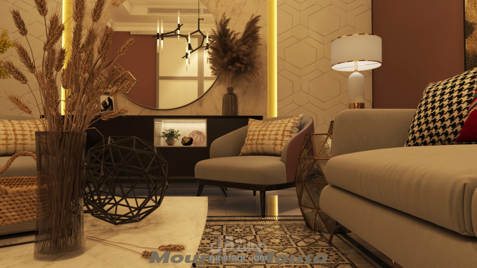 تصميم داخلي 3D" مودرن ستايل "     /   "Interior Design "Modern style