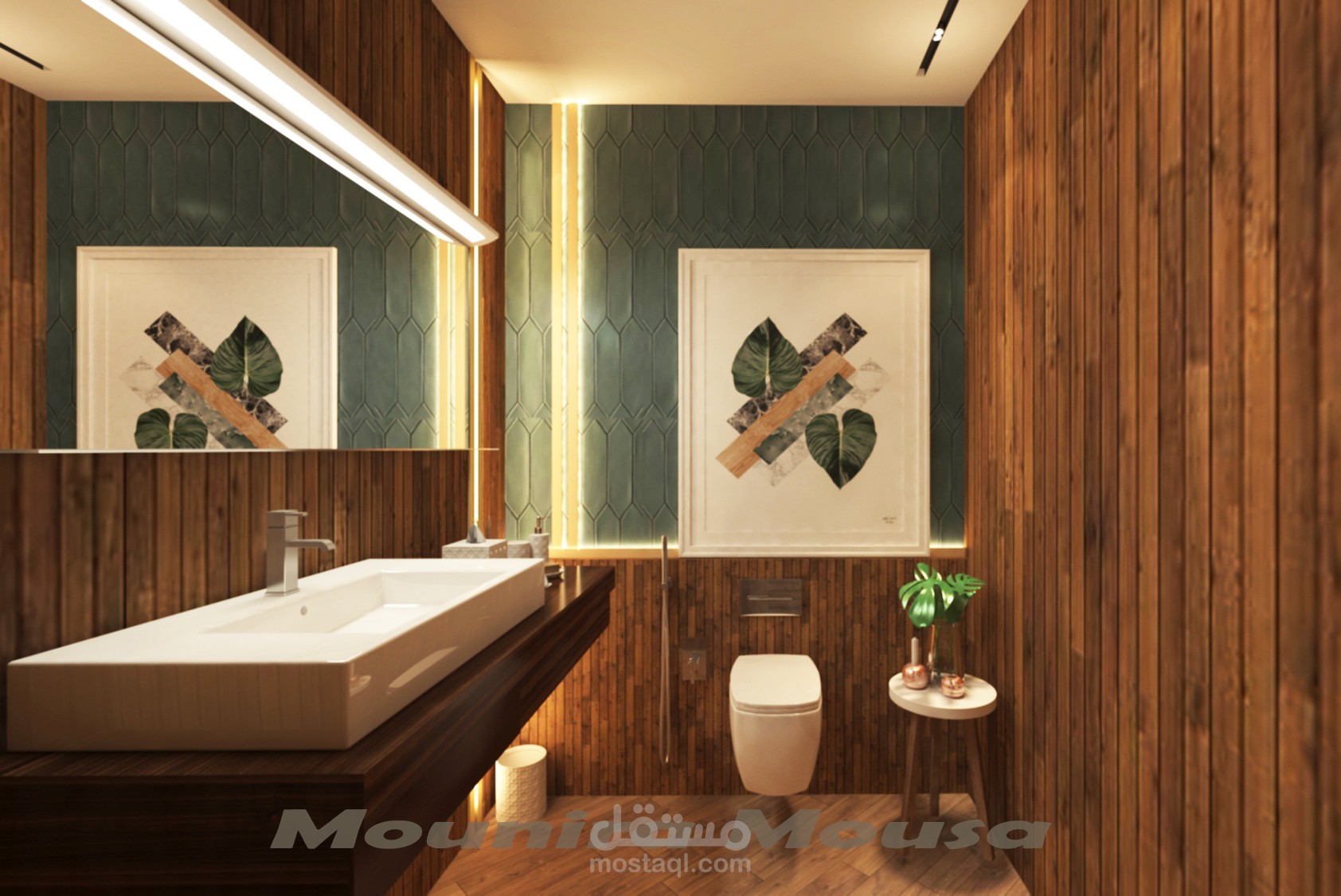 تصميم لدورة مياه - Bathroom design  - 3D