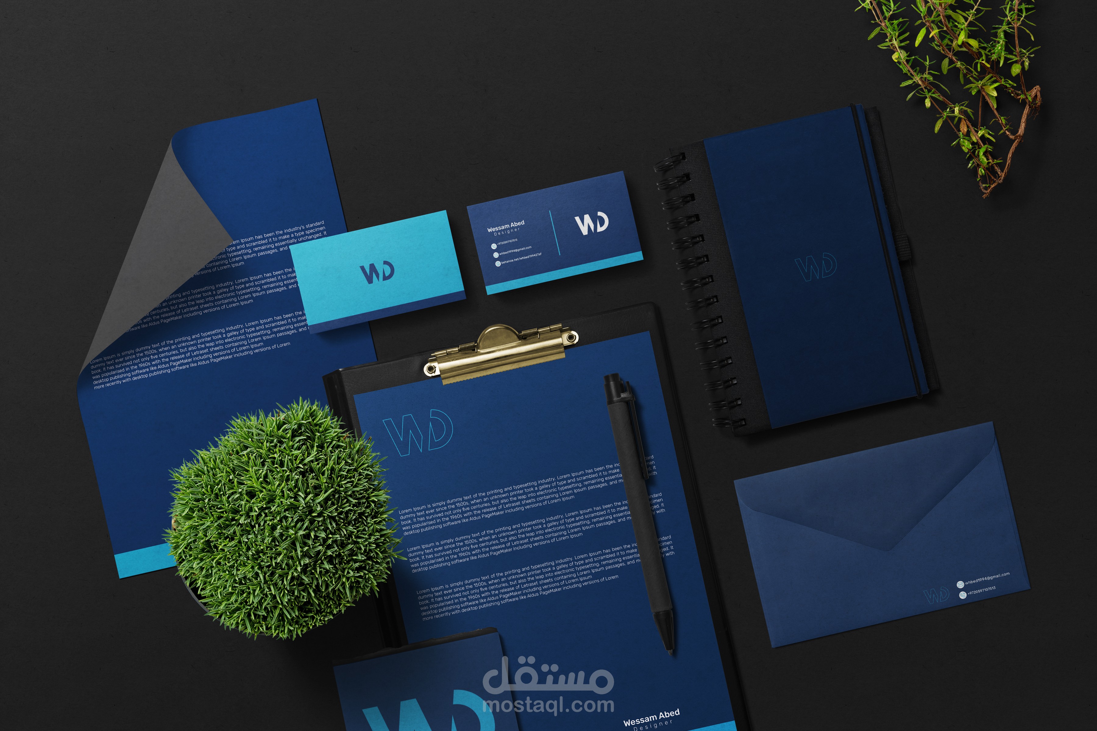 تصميم لوجو هوية بصرية شاملة