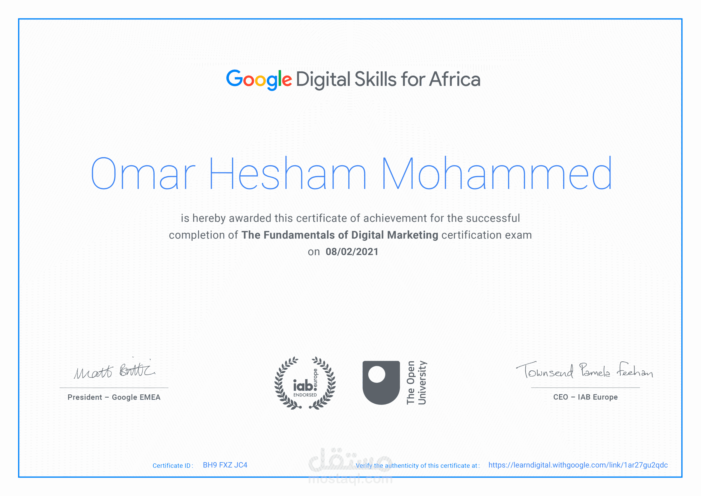 Google Digital Marketing Certificate