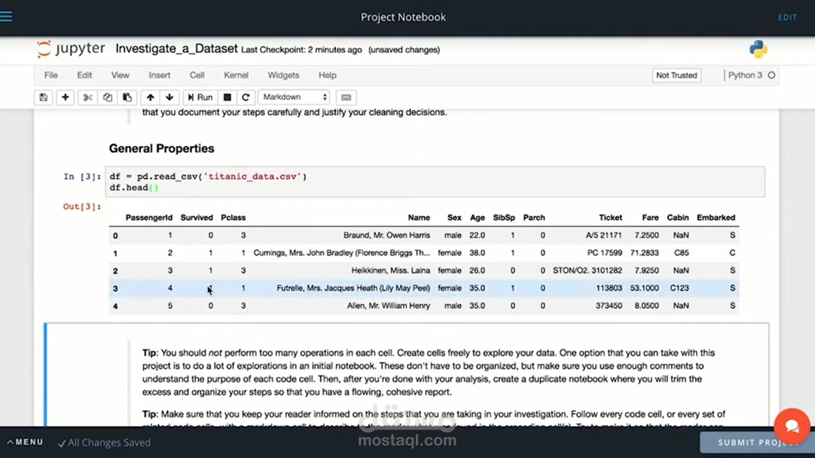 سحب وتحليل قاعدة بيانات من موقع افلام ضخم واستنباطها فى صورة تقرير كصفحة HTML من خلال Jupiter Notebook