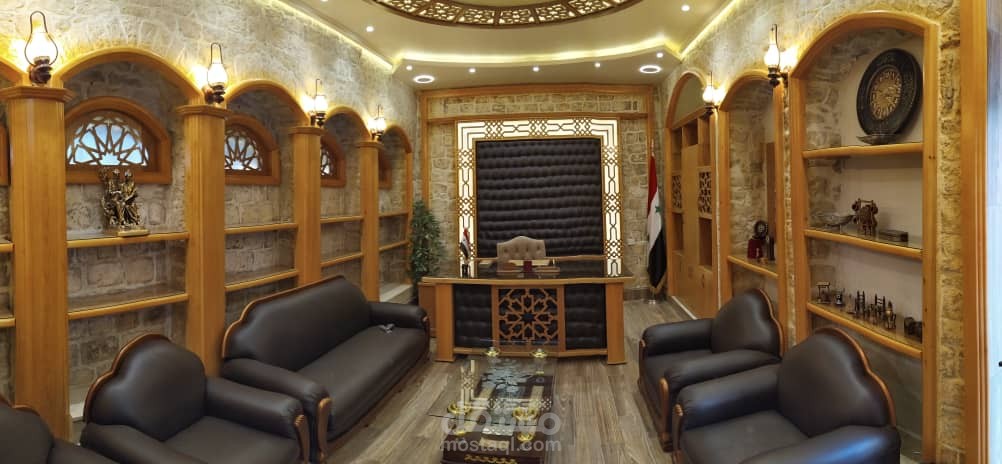 تصميم داخلي و ديكور مكتب على الطراز الاسلامي