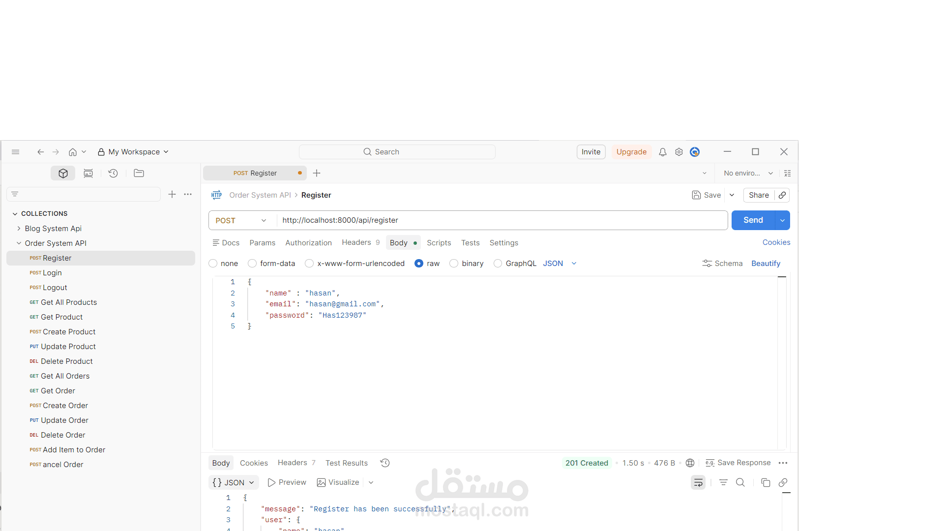 تطوير RESTful API احترافي لنظام إدارة الطلبات | Laravel 12 · Sanctum · TDD · MySQL