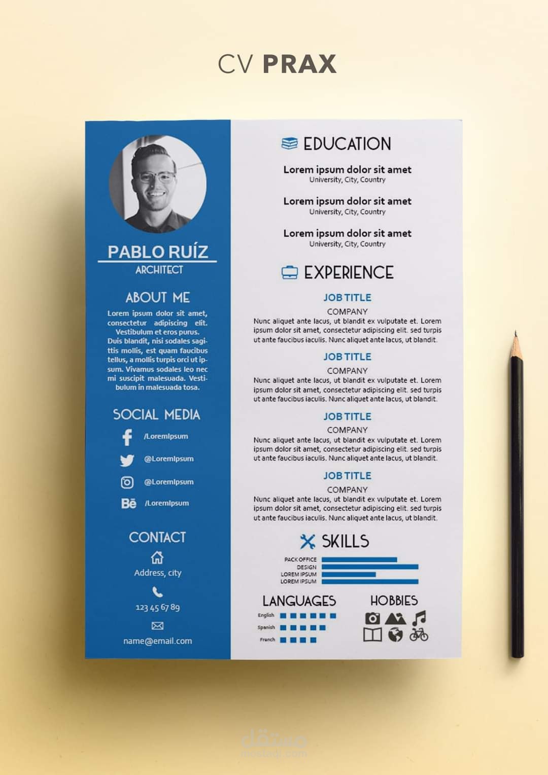 اعداد السيرة الذاتية CV بالانجليزية والعربية