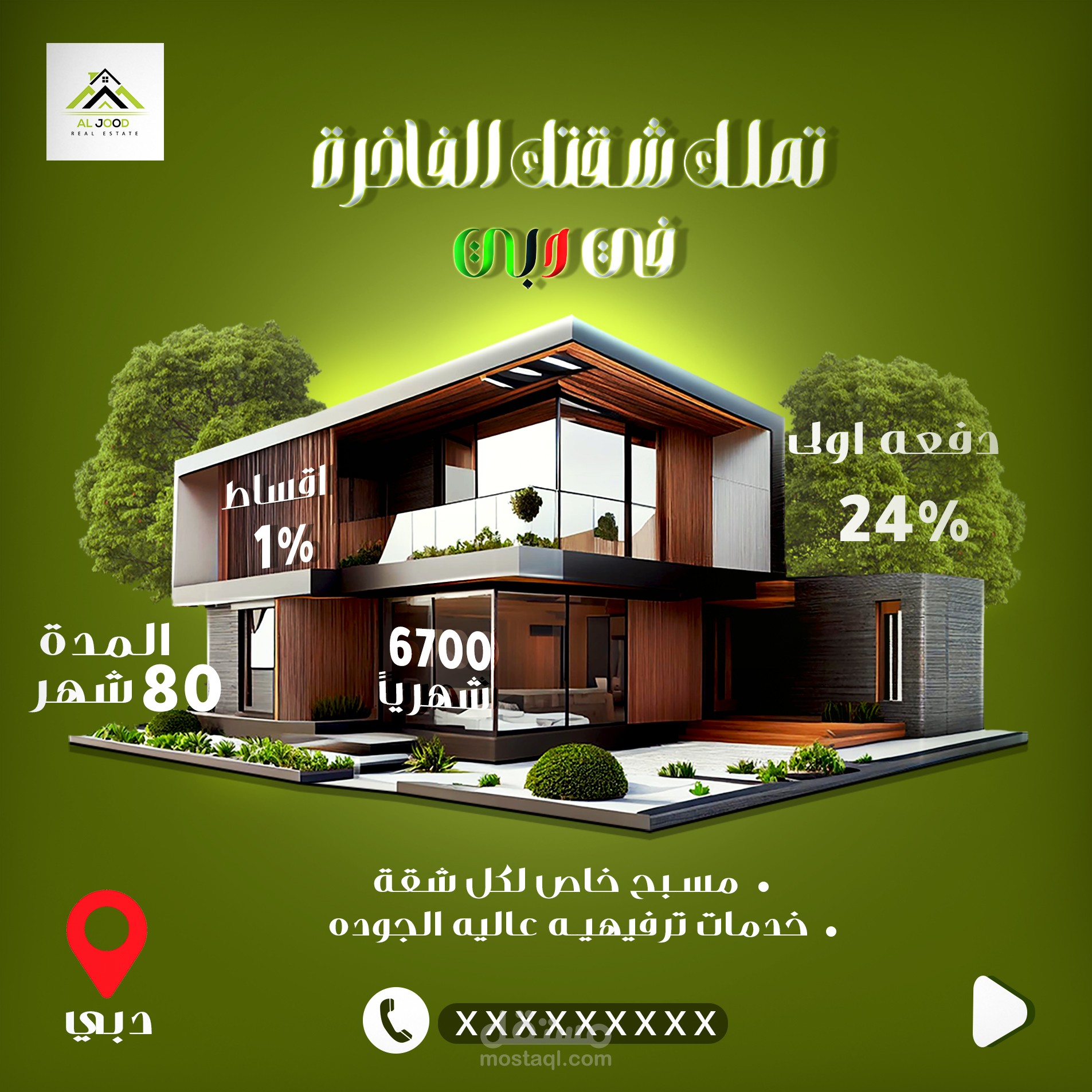 بعض تصاميم  السوشيال ميديا المنوعة عن العقارات