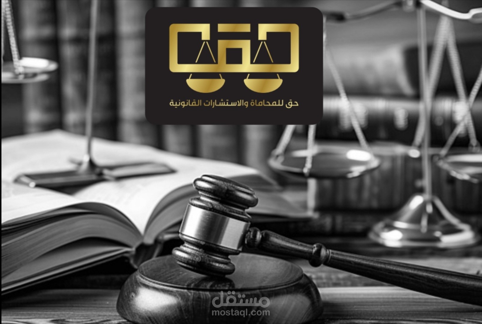 تصميم شعار وهوية بسيطة لمكتب محاماة (حق)