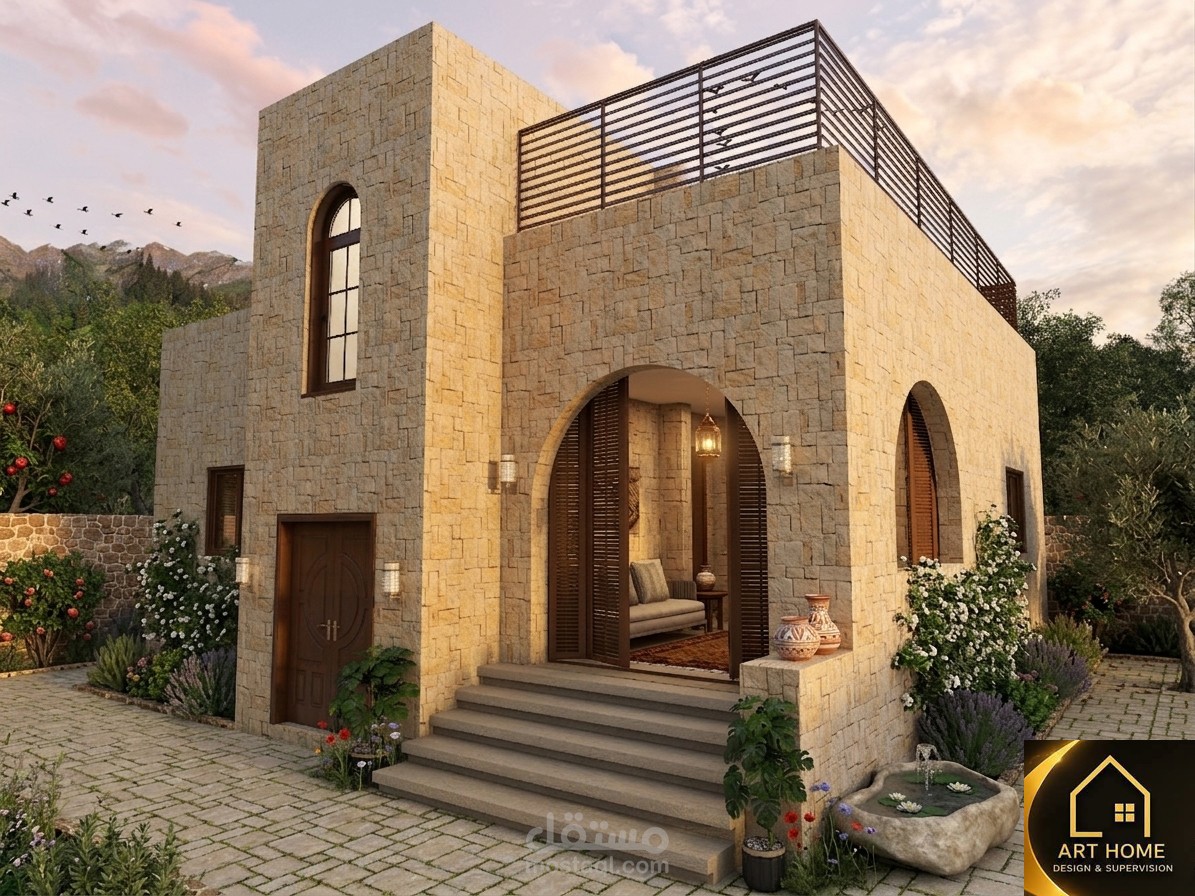 تصميم خارجي لفيلا بالساحل الشمالي