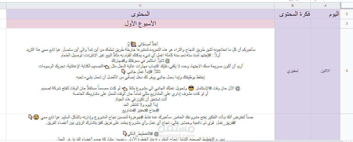 خطة نشر توعوية  لحساب تويتر