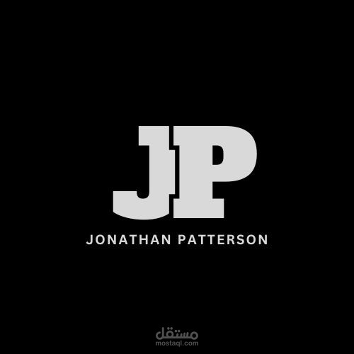 شعار حرفين (Monogram) لعلامة شخصية (JP) - تصميم بسيط