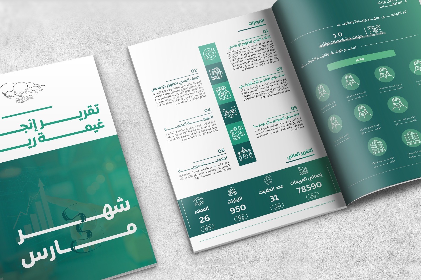 تصميم تقرير شهري