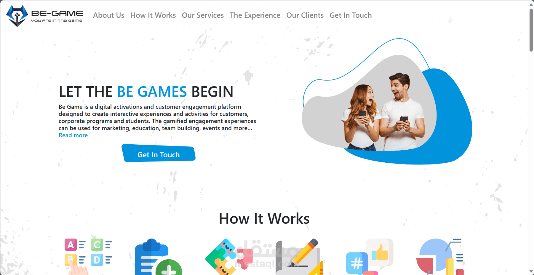 موقع الكتروني لشركة the be-games