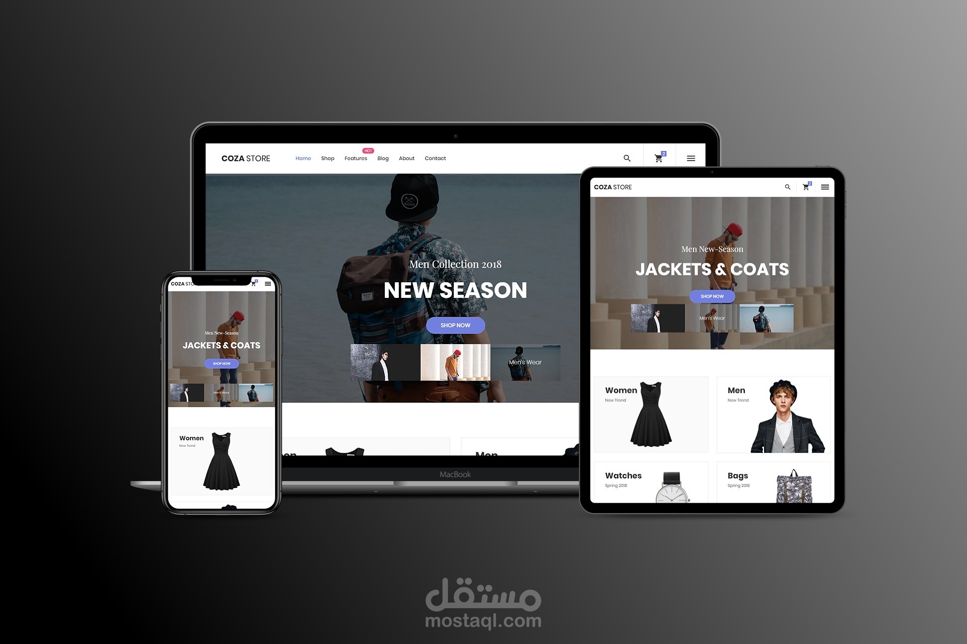 متجر لبيع الملابس تم بناءه بواسطة php laravel