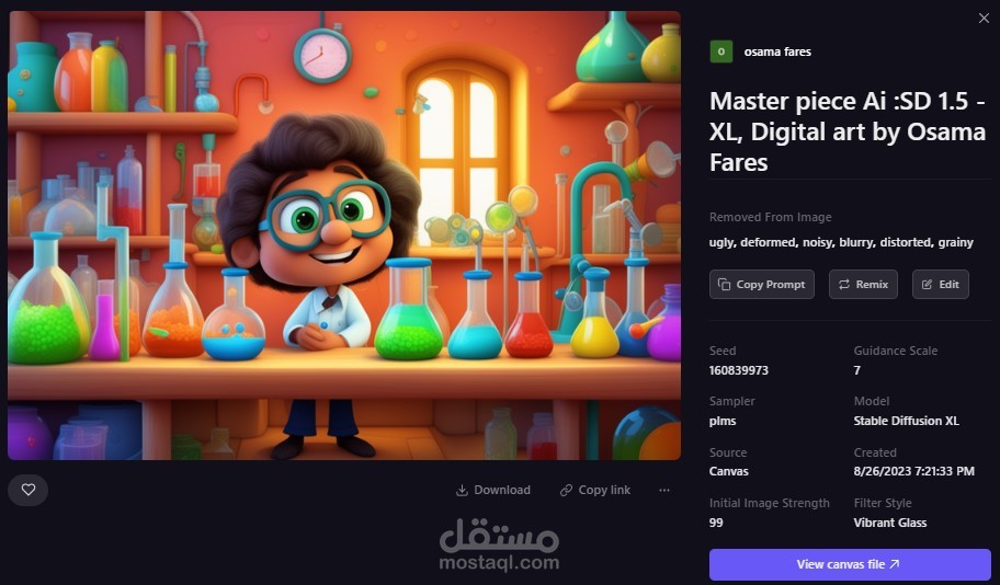 Master piece Ai :SD1.5 - XL, Digital art by Osama Fares