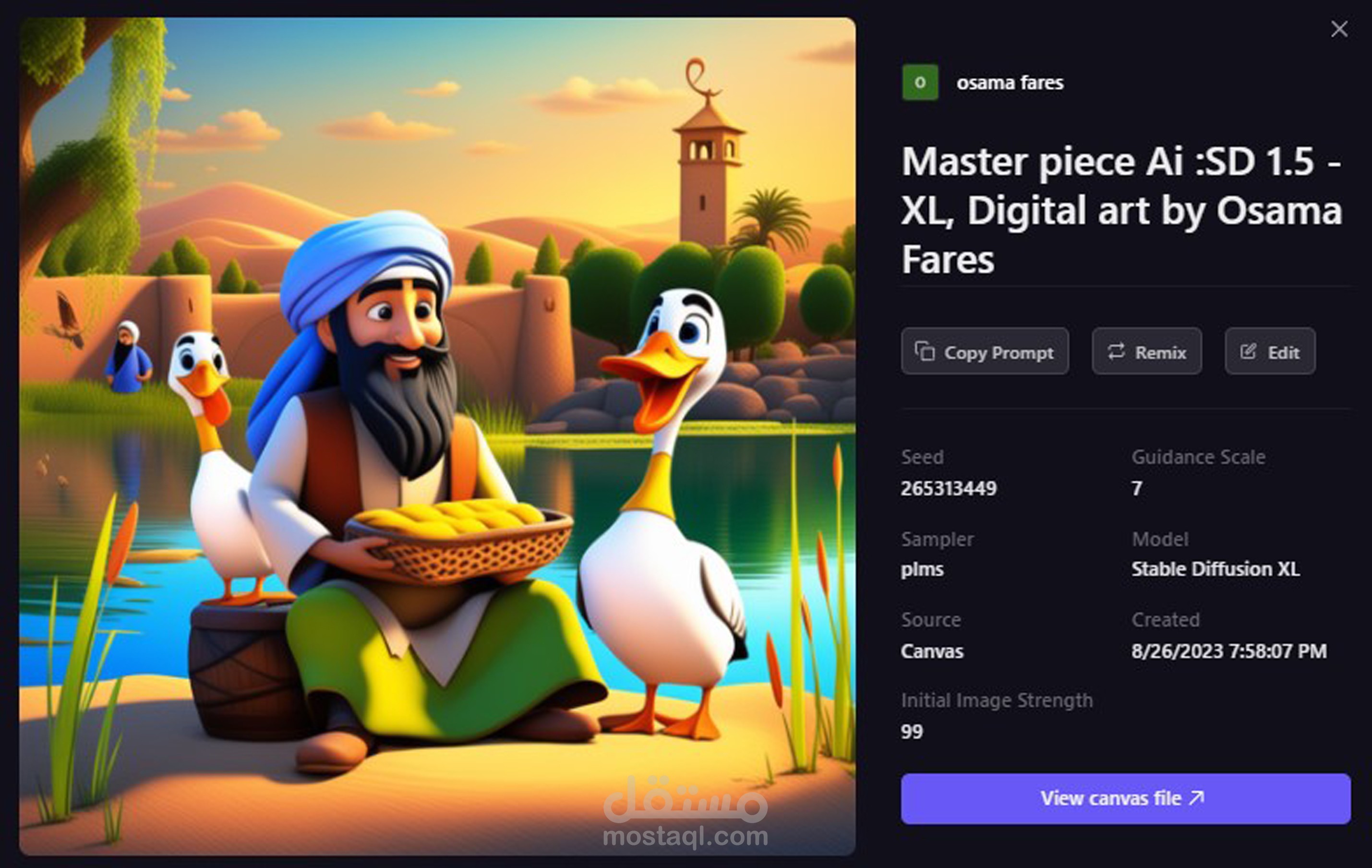 جحا Master piece Ai :SD1.5 - XL, Digital art by Osama Fares