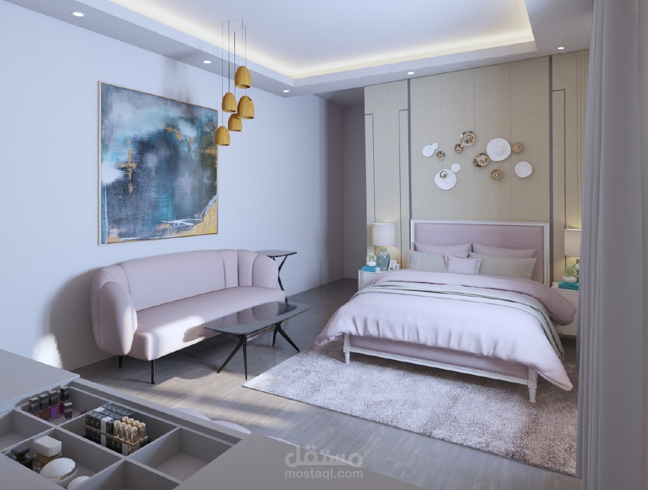 تصميم غرفة نوم  في الكويت - مودرن