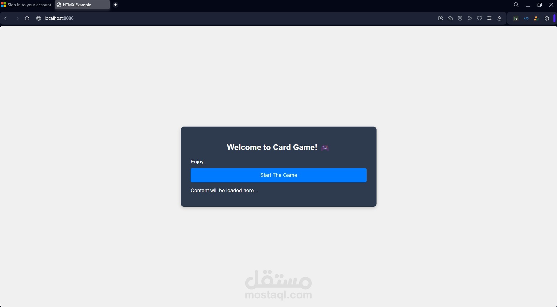 تصميم لعبة بطاقات في الويب
