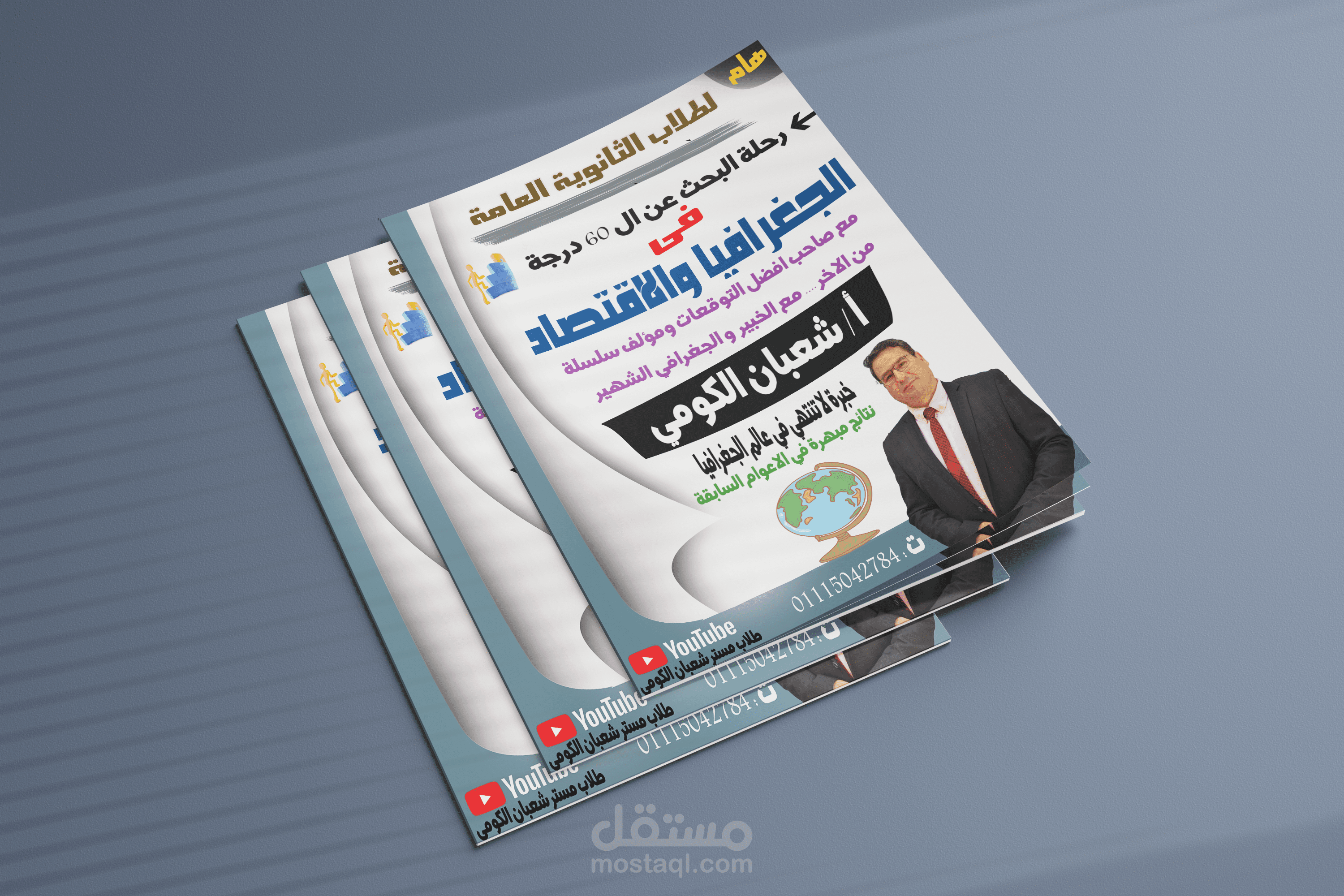 تصميم بوستر اعلاني ... ووضعه علي موك اب