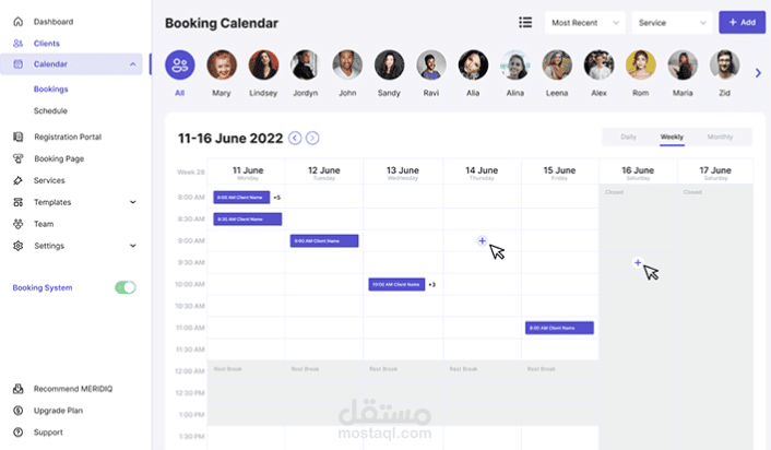 booking system