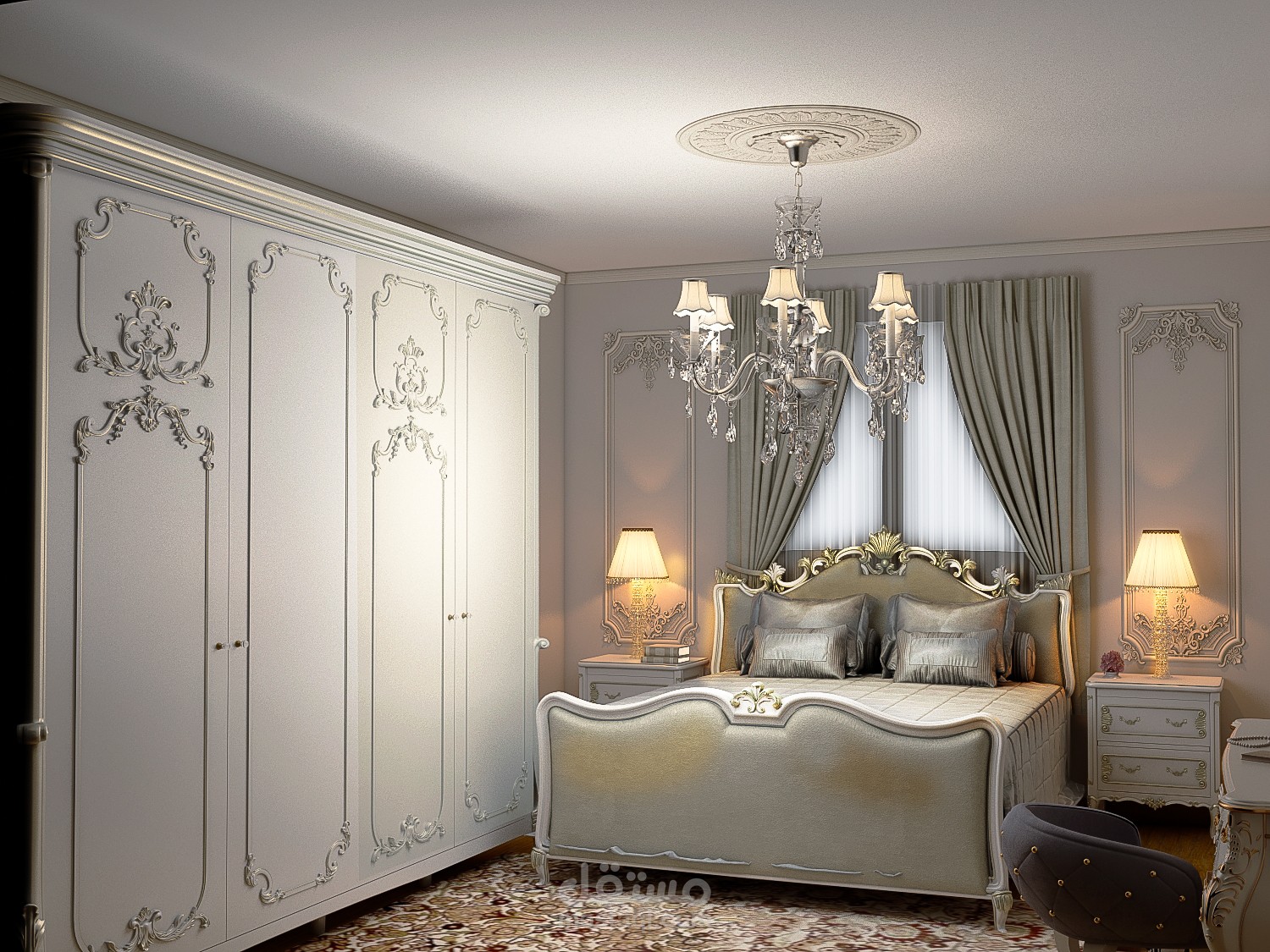 تصميم غرفه نوم كلاسيك