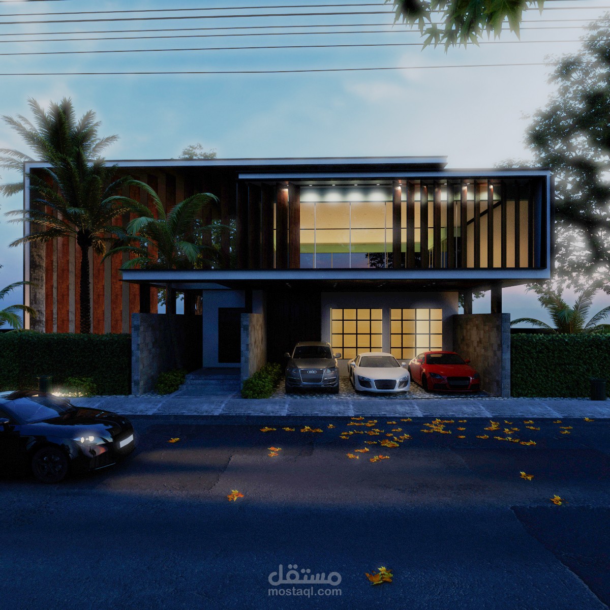 واجهه مودرن لفيلا