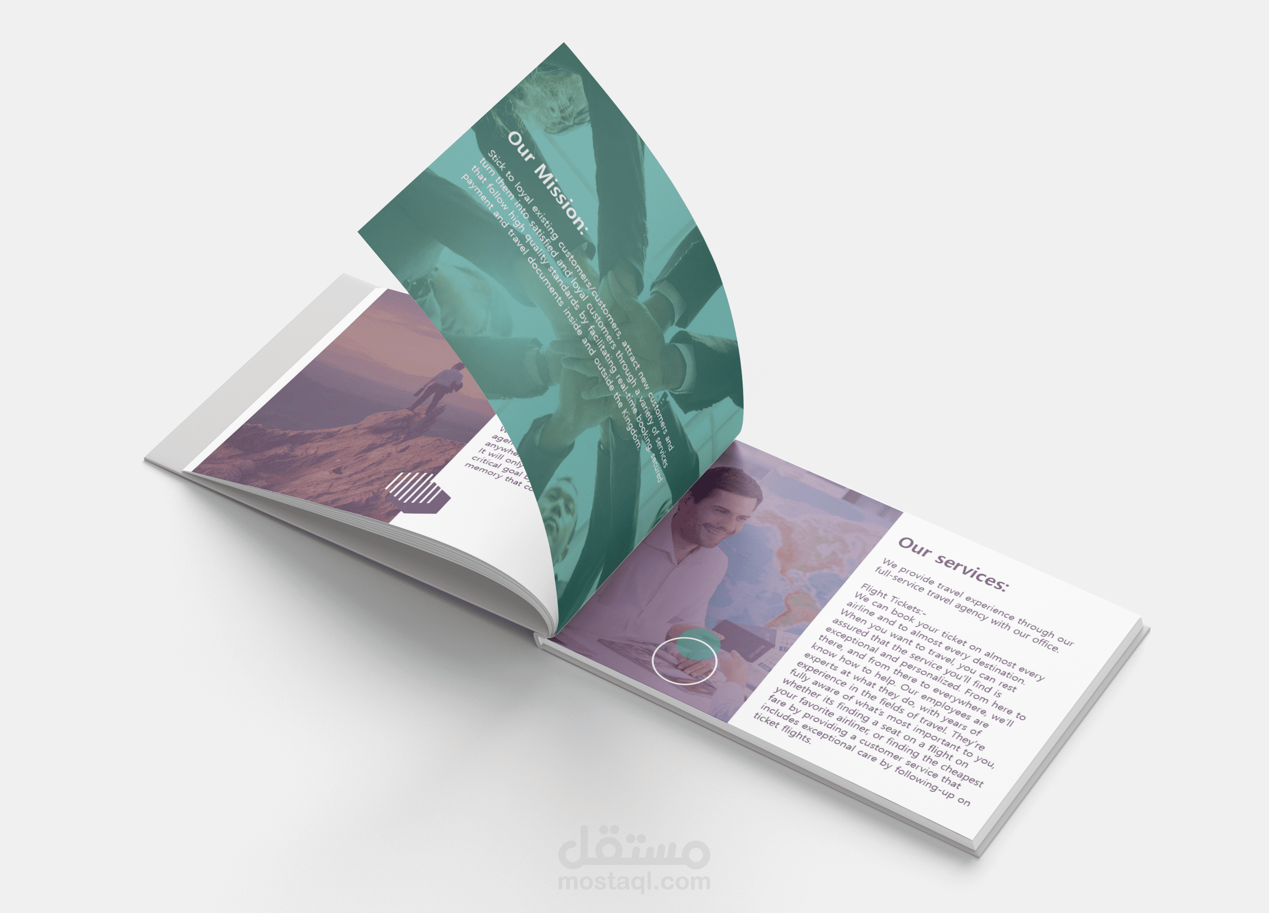 تصميم بروفايل شركة سياحة وسفر