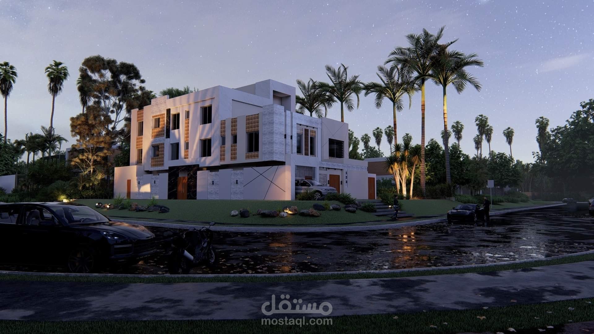 تصميم فيلا مودرن.