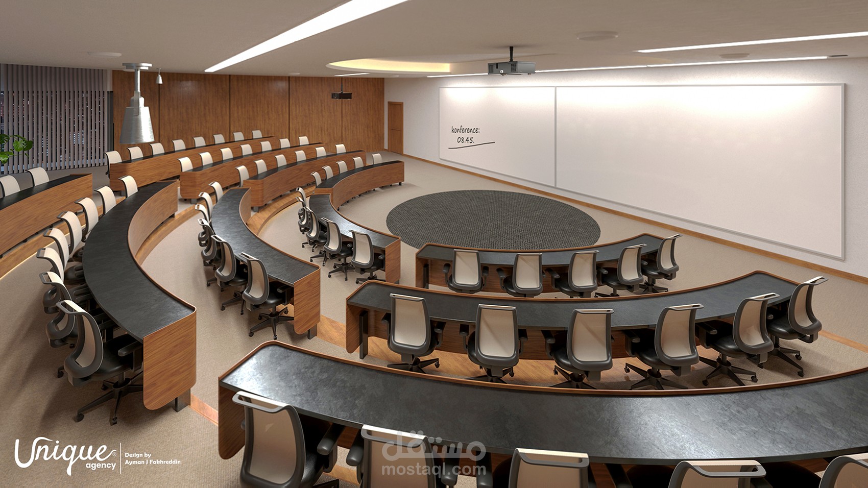 تصميم قاعة محاضرات
