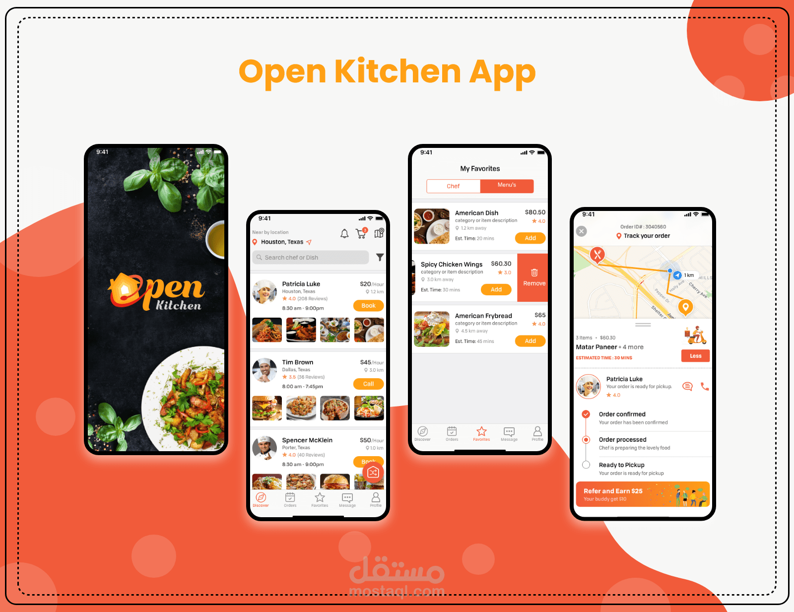 تطبيق مطبخ لتقديم الطعام