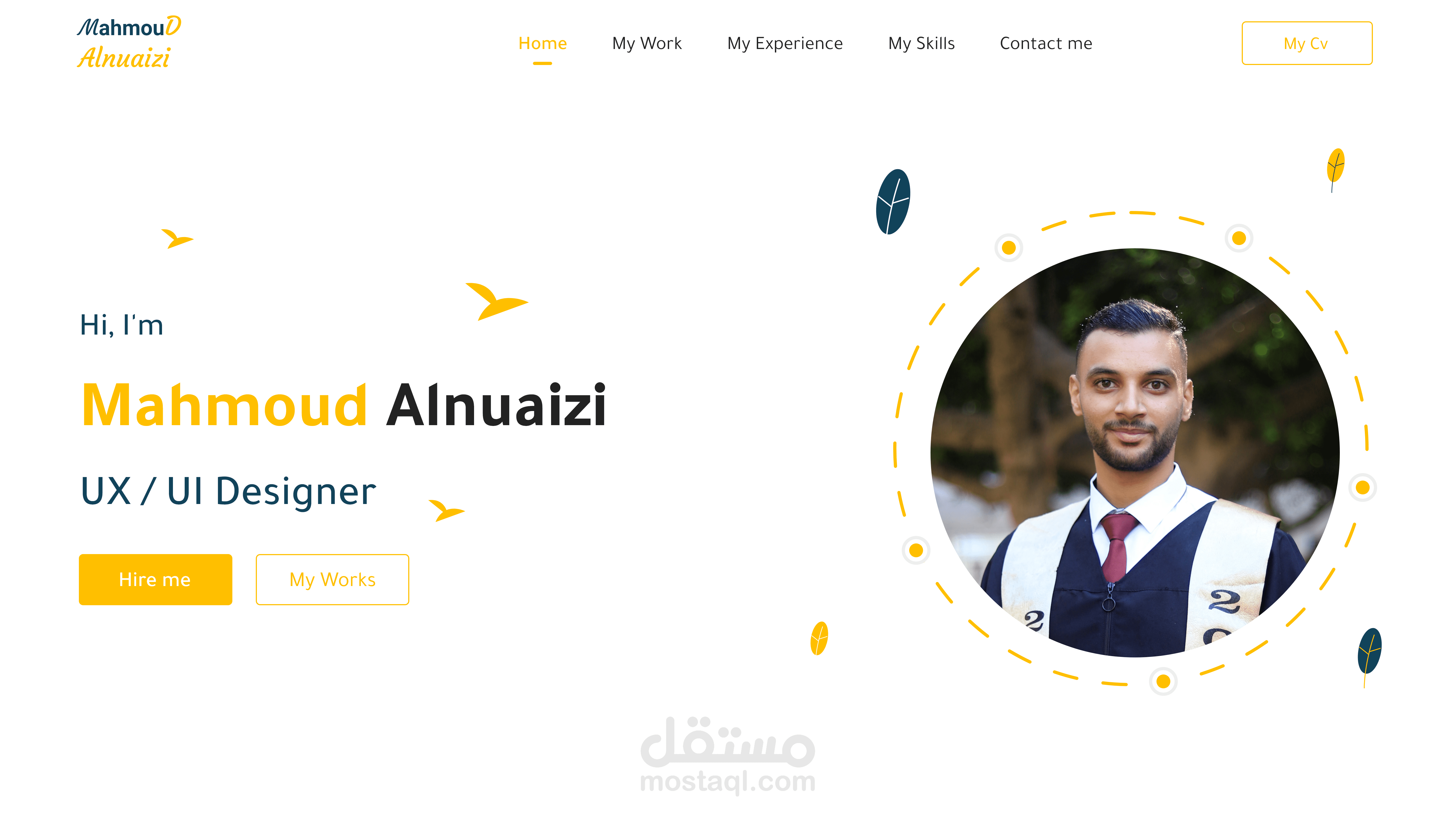 صفحة هبوط لموقعي الشخصي