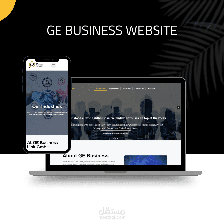تصميم وتطوير ويبسايت GE