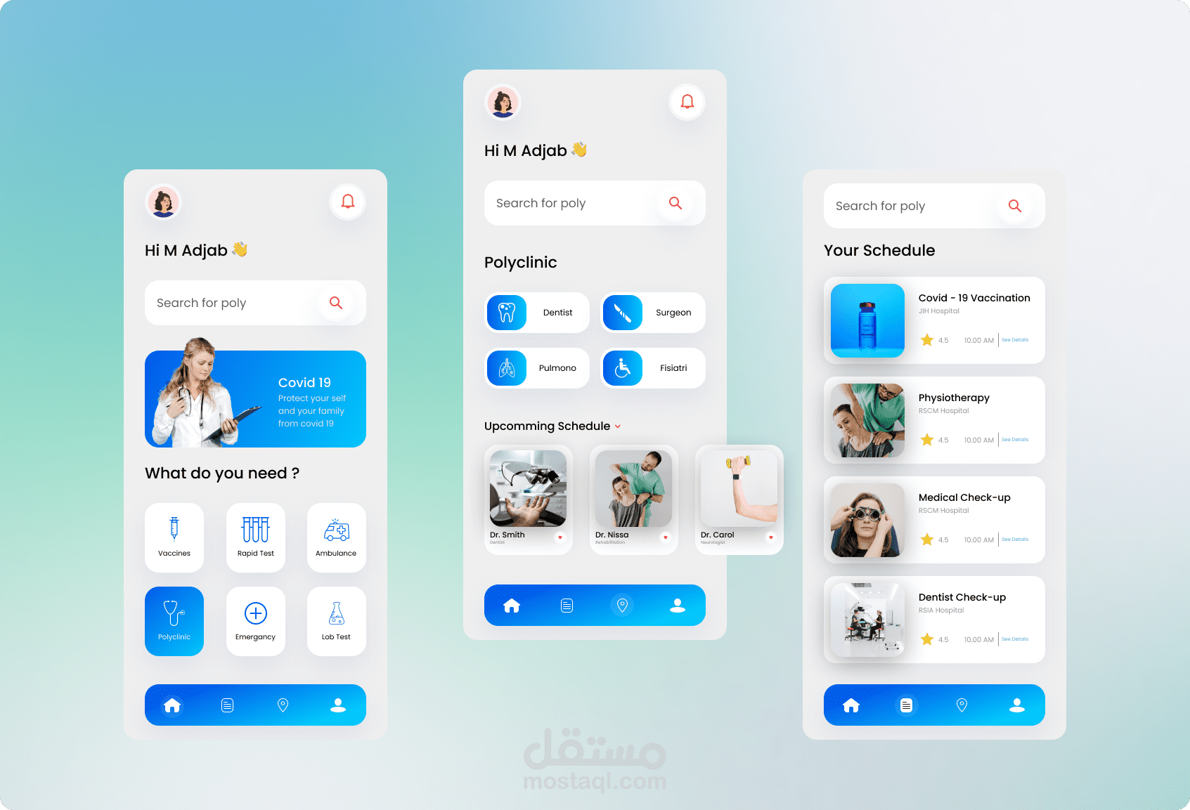تصميم تطبيق لعيادة صحية HEALTPHY