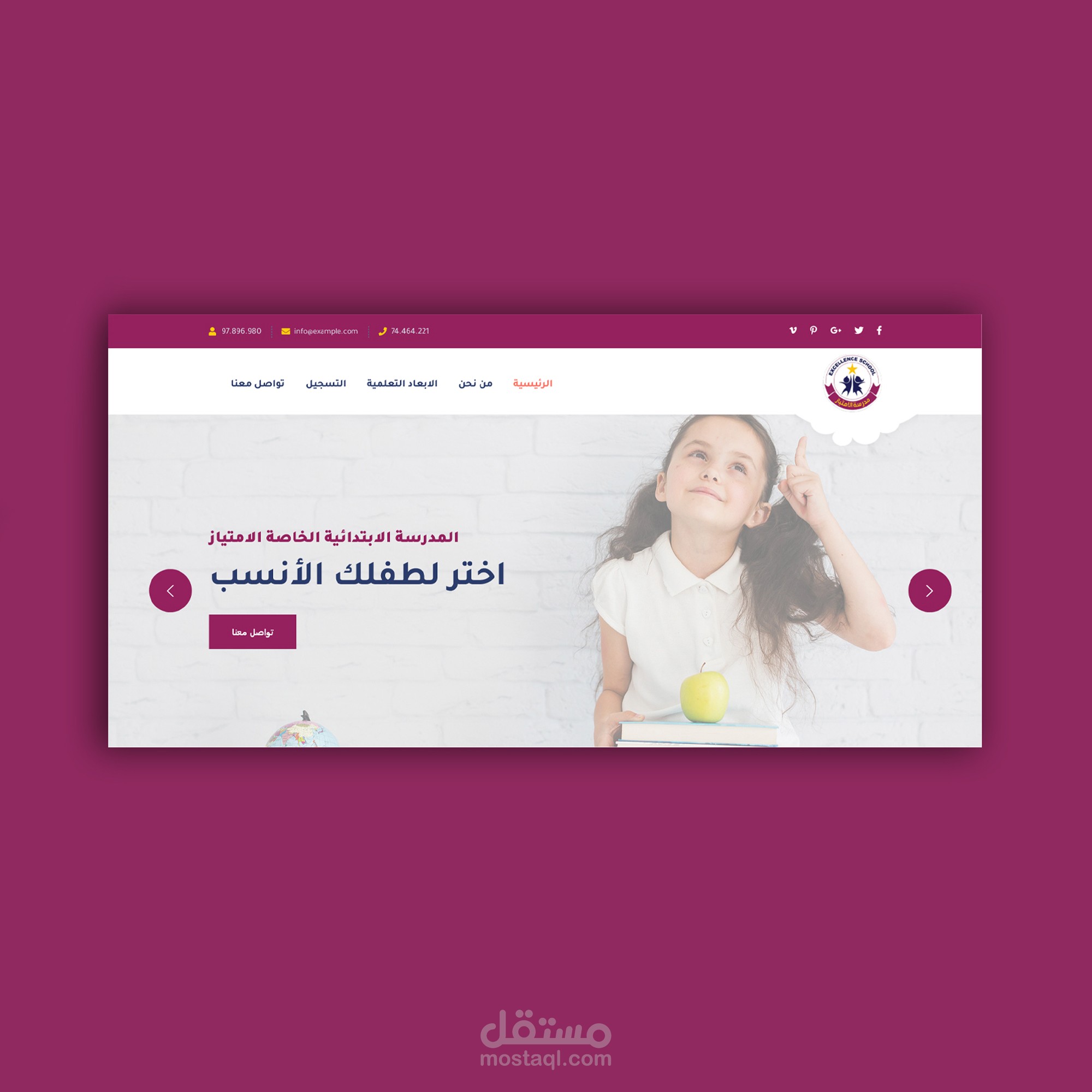 موقع المدرسة الابتدائية الخاصة الامتياز