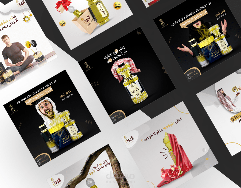 Social media design oud and perfumes