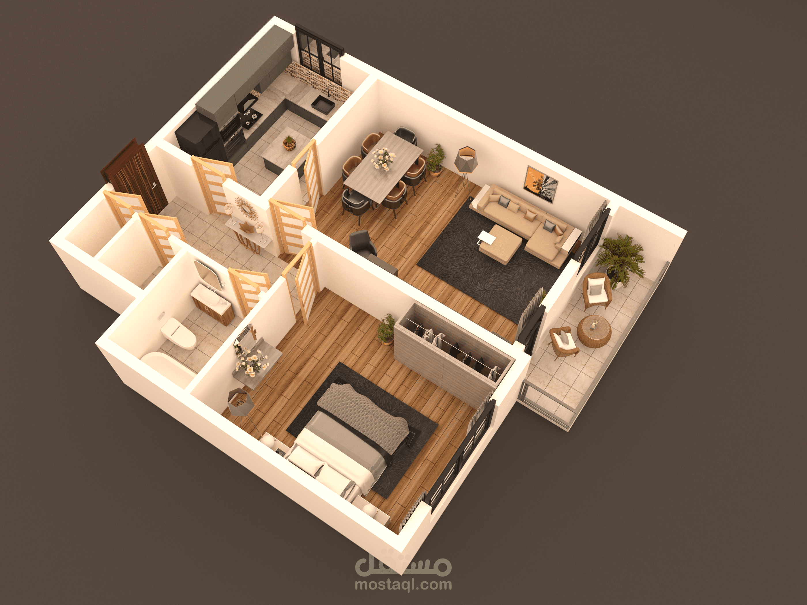 مسقط افقي ثلاثي الابعاد