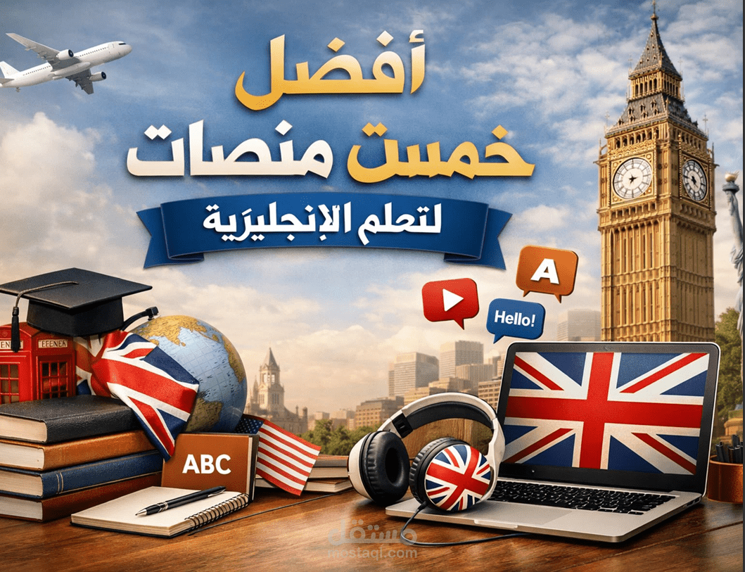 بحث حول أفضل خمس منصات لتعلم الإنجليزية