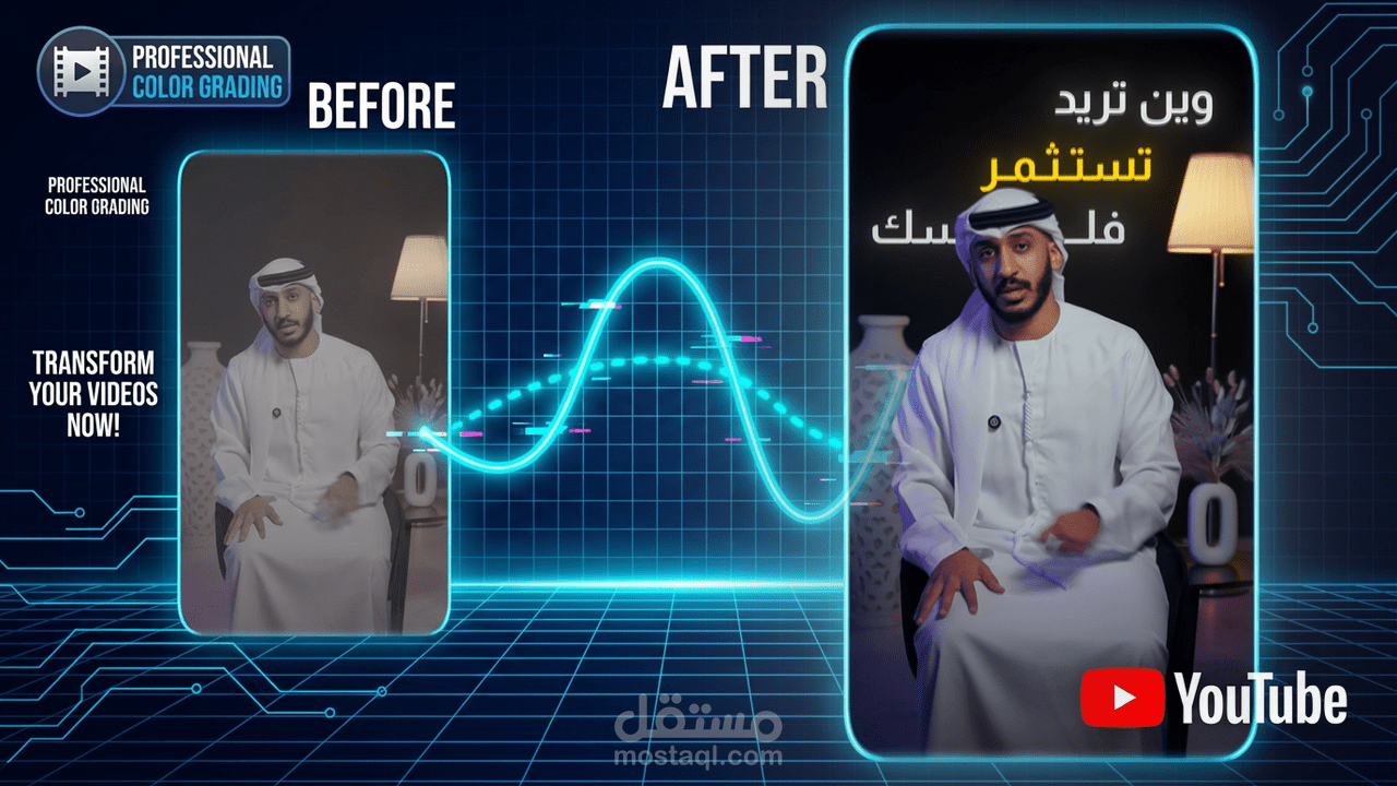 ريل احترافي ( Color Grading & Correction - Video Editing )