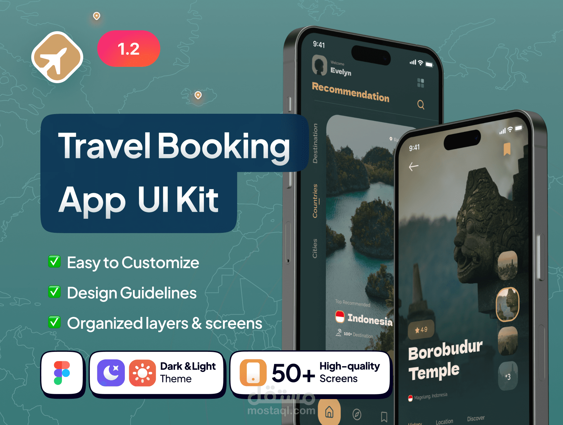 Nature Travel Booking App UI Kit - User Interface Collection