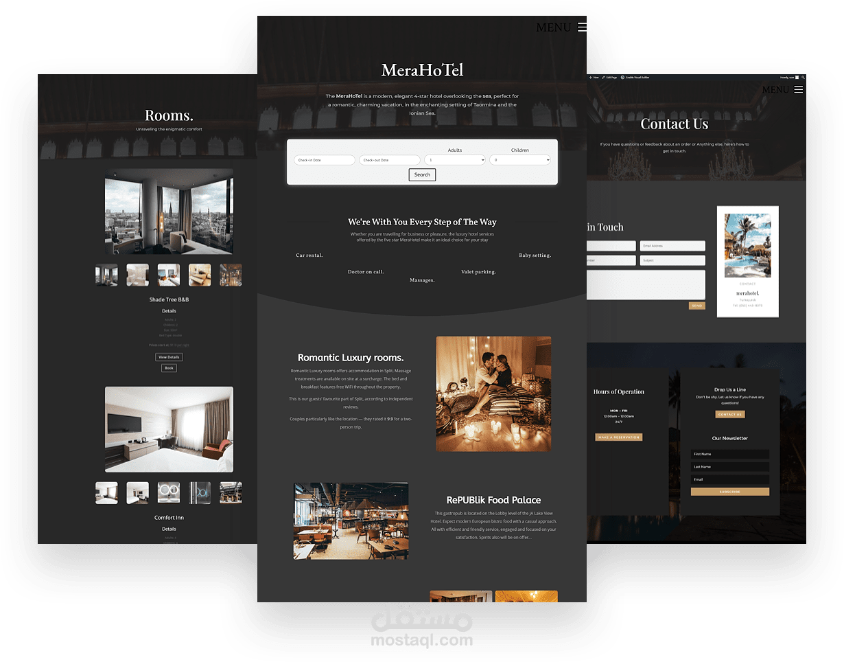MeraHotel موقع فندق ونظام حجوزات