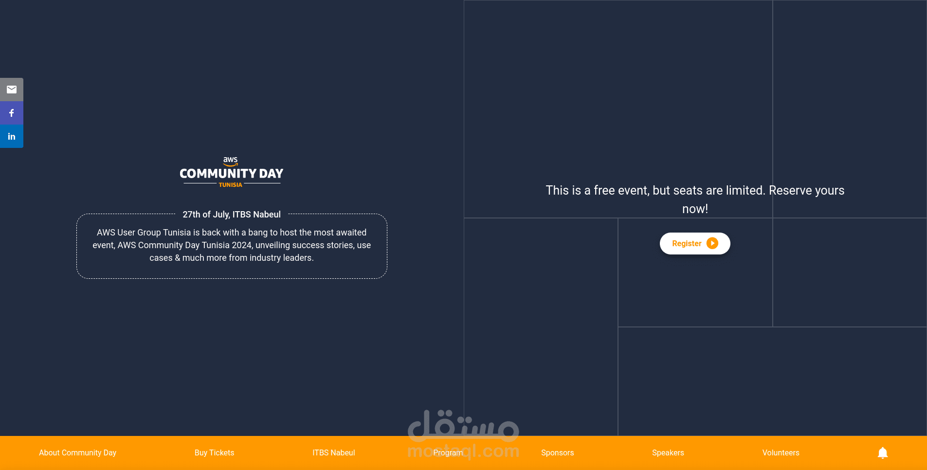 تطوير موقع يوم المجتمع لـ AWS تونس 2024