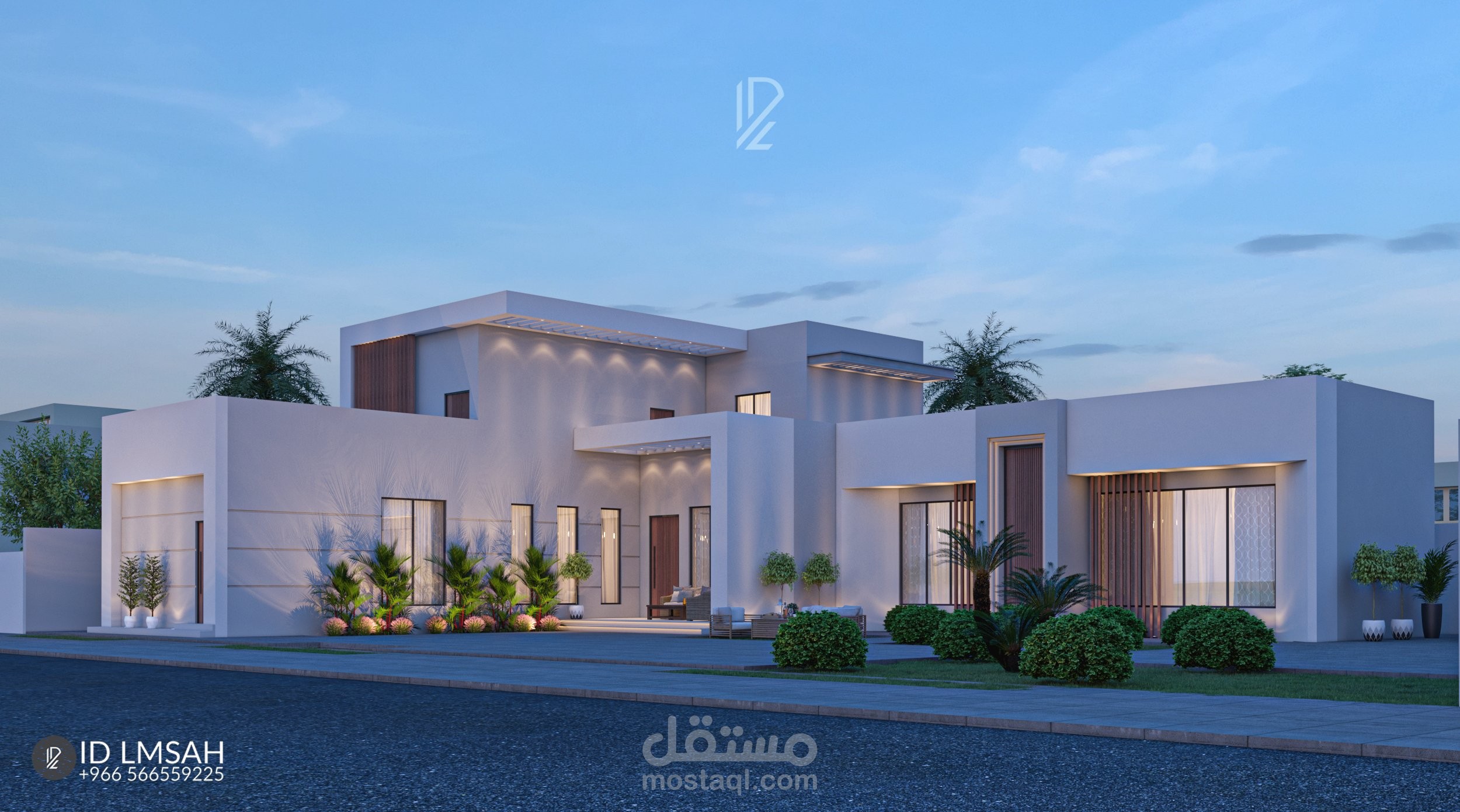 تصميم واجهه استراحة