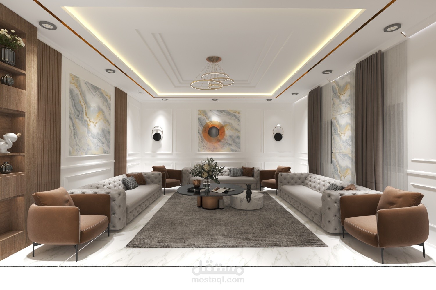 تصميم مجلس رجال بالطراز نيو كلاسيك