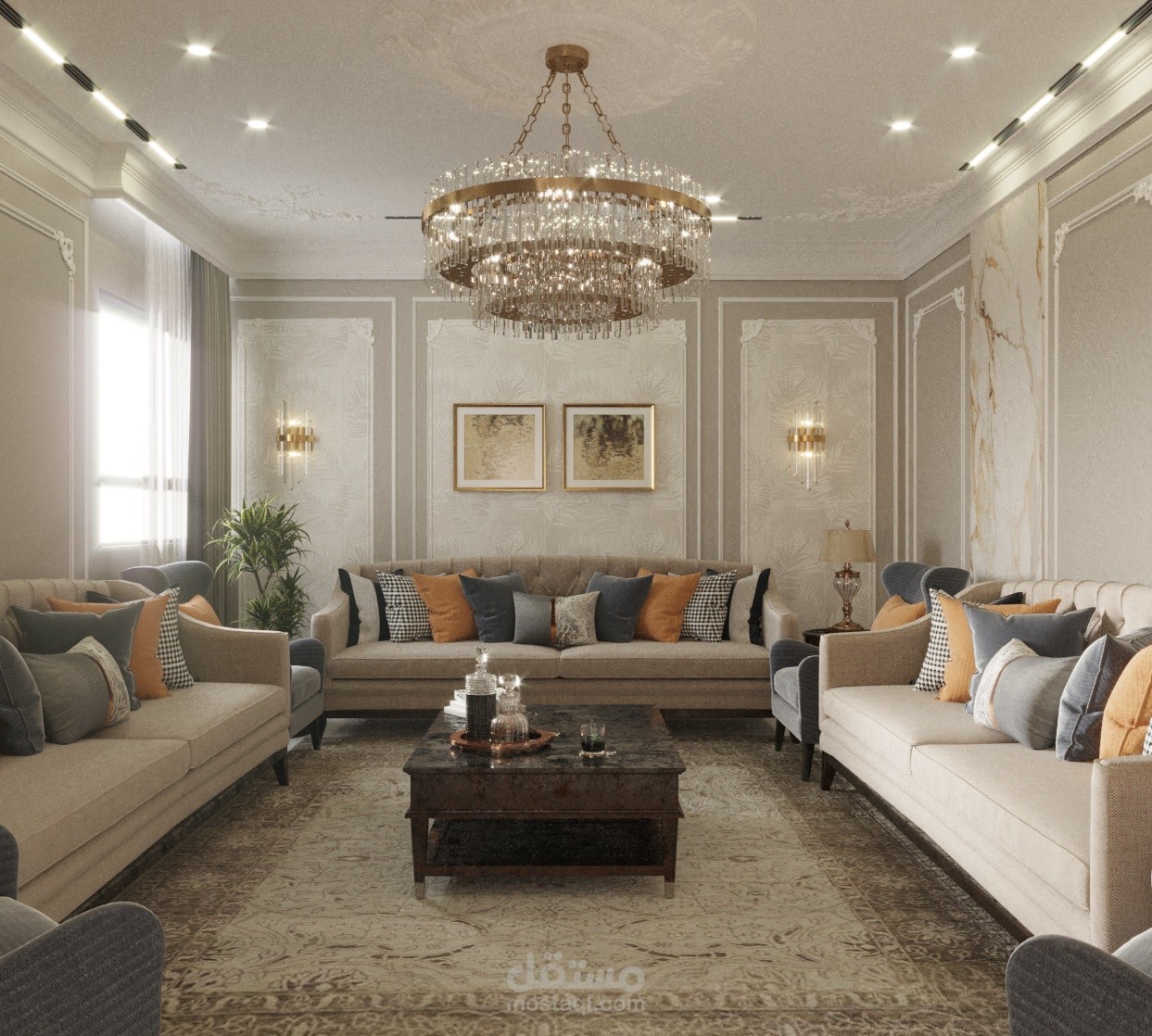 تصميم مجلس رجال بالطراز النيو كلاسيك
