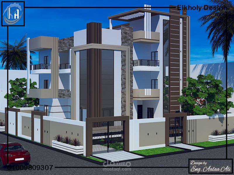تصميم واجهة فيلا مودرن