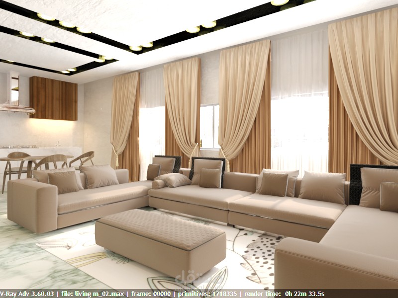 غرفة معيشة مودرن