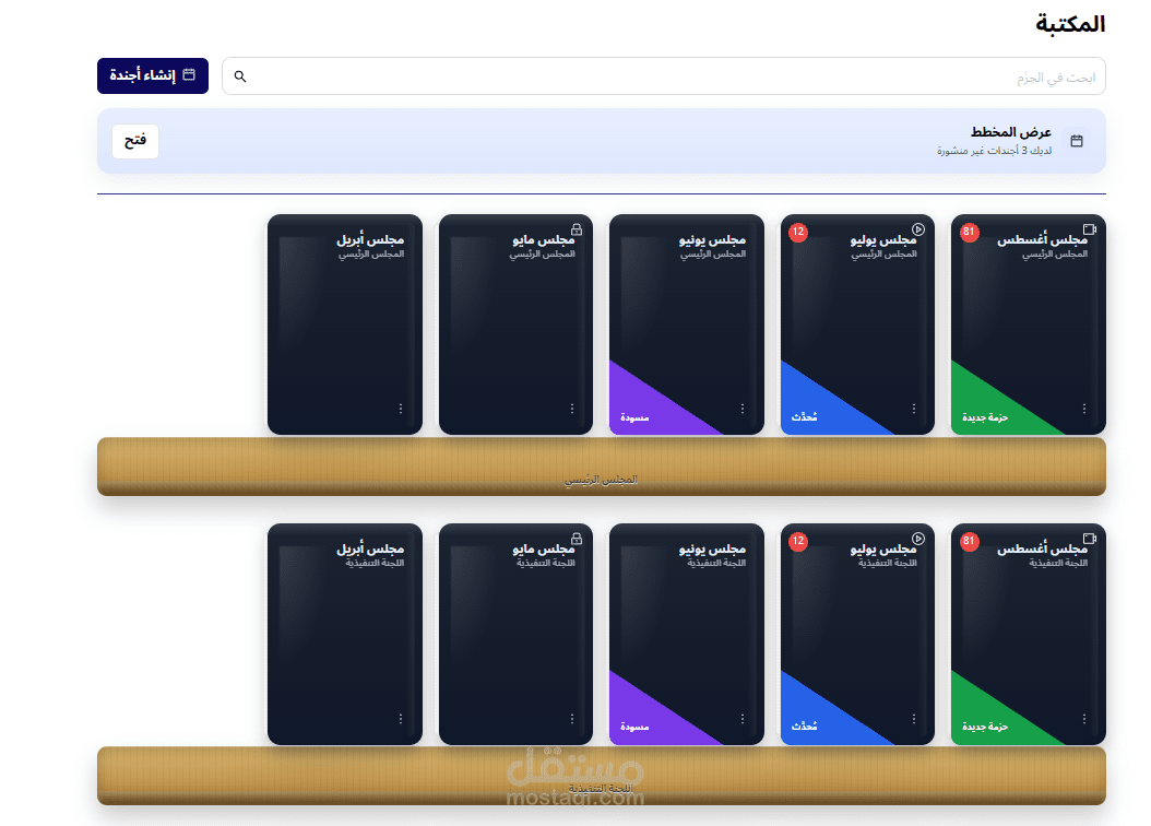 لوحة تحكم تنفيذية ذكية لأعضاء مجلس الإدارة - Executive Management Portal