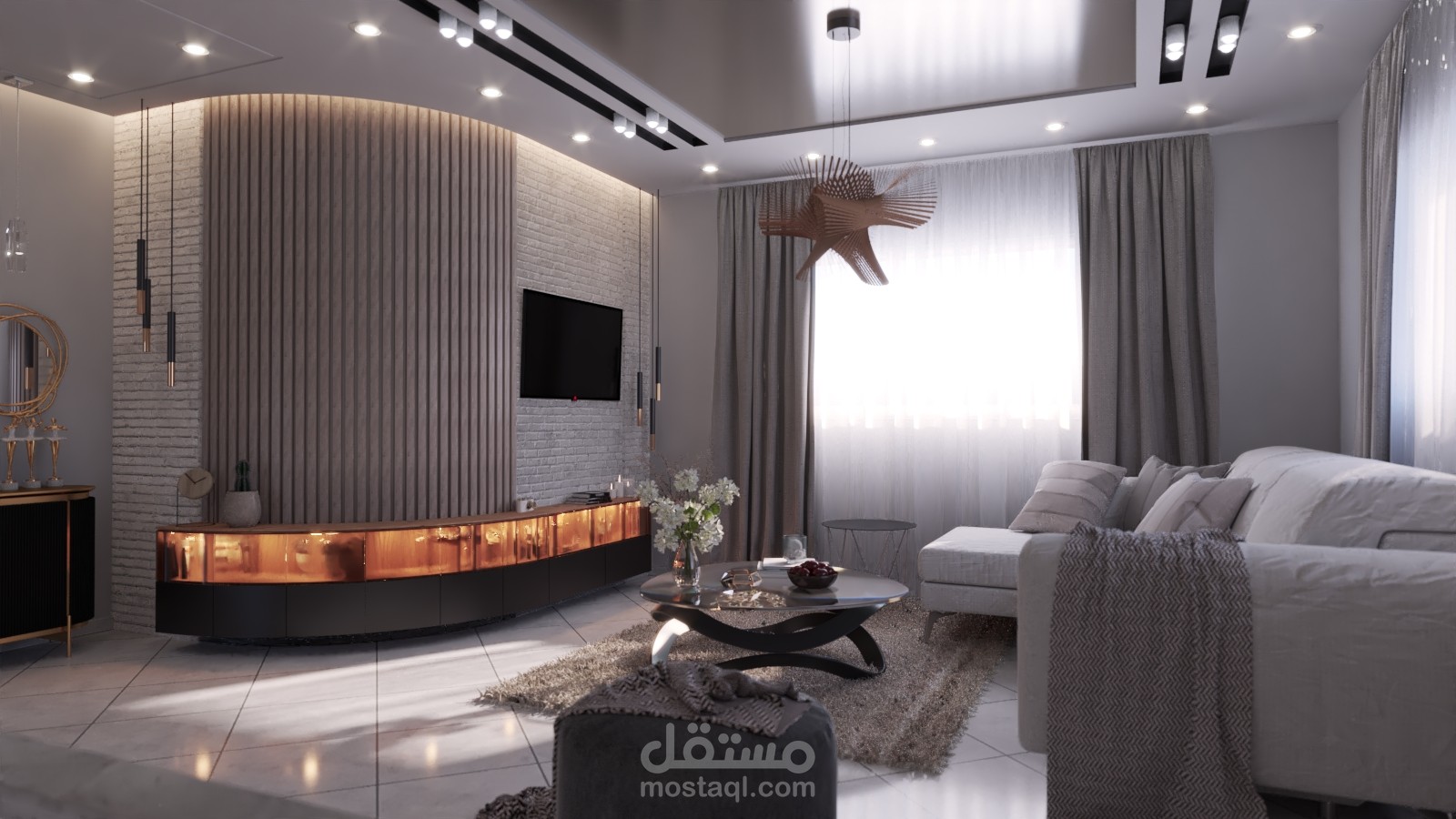 تصميم داخلي لفيلا سكنية في السعودية