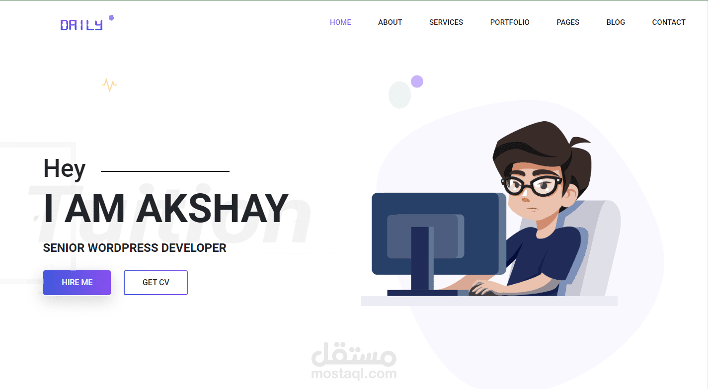 موقع ويب متجاوب مع جميع الشاشات مبني على Html,Css