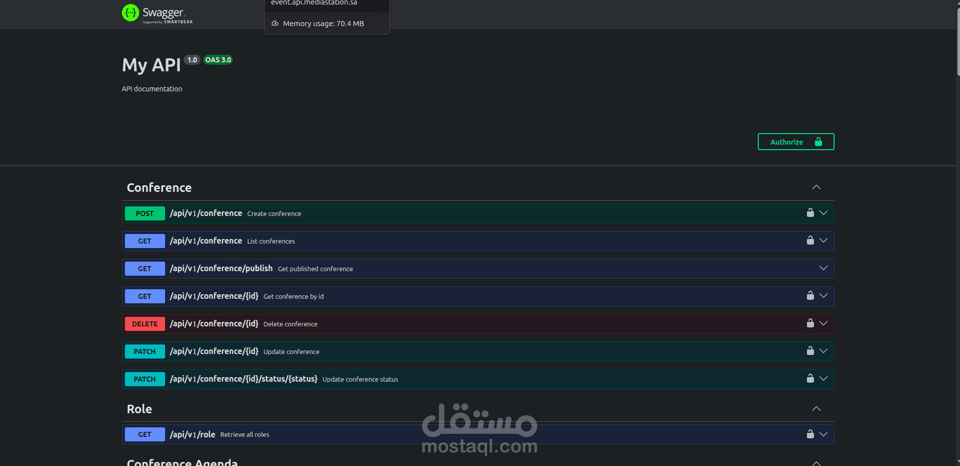 Conference Platform Backend API