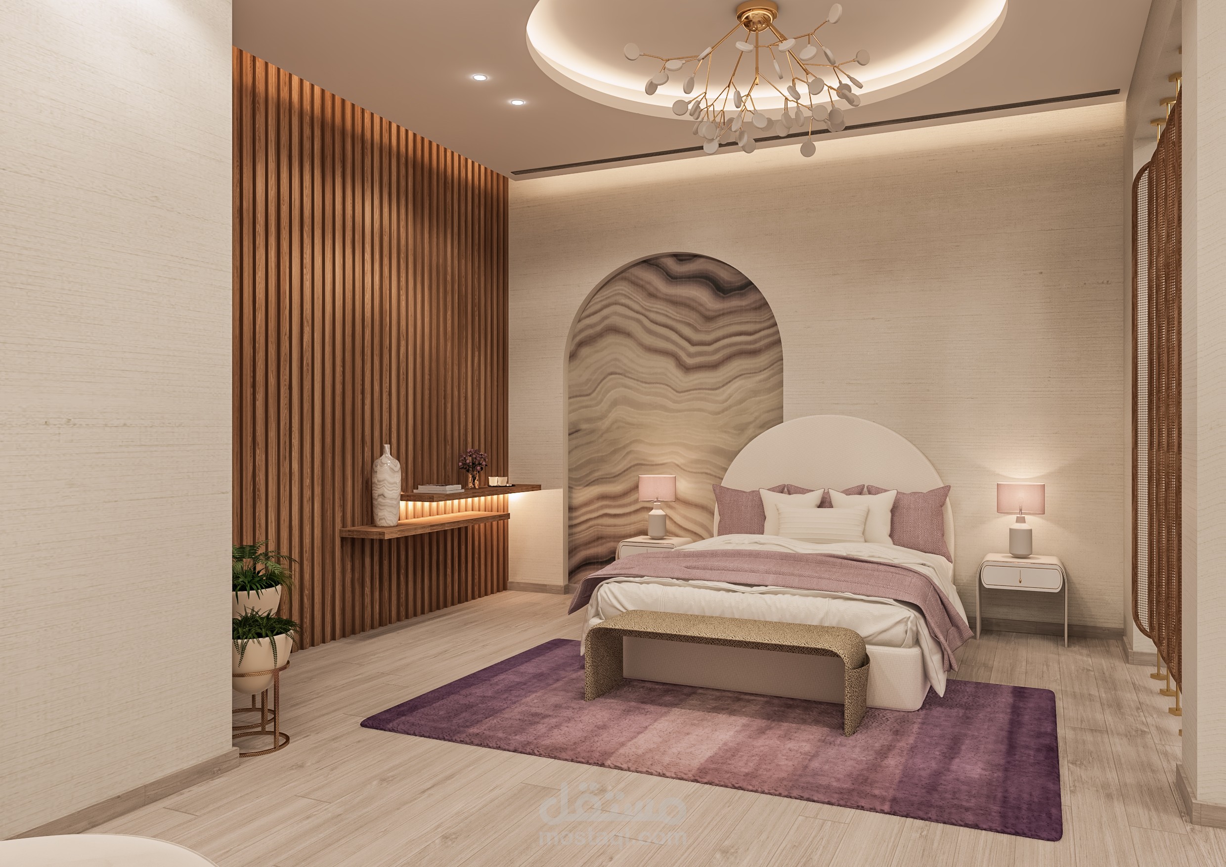 غرفة نوم بنات بتصميم مودرن