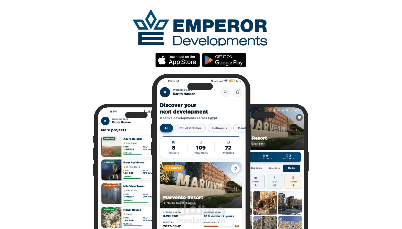 Emperor Developments | تطبيق عقاري متكامل